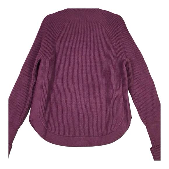 Treasure & Bond Women’s Large Purple Chunky Knit Mock Neck Sweater - Picture 3 of 14